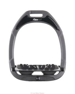 Flex-on Green Composite Stirrups Dark Grey Ultra Grip
