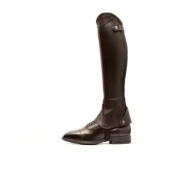 Dyon Half Chaps Full Grained Leather Comfort Black