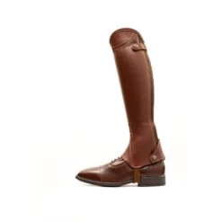 Dyon Half Chaps Full Grained Leather Comfort Brown
