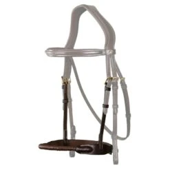 Dyon D Collection Leather Covered Rope Noseband Brown