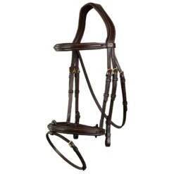 Dyon D Collection Flash Noseband Bridle Brown