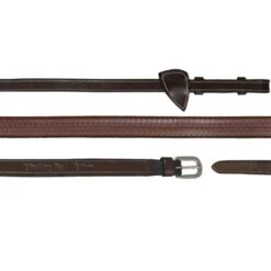 Dyon Working Collection Rubber Reins 16mm Brown
