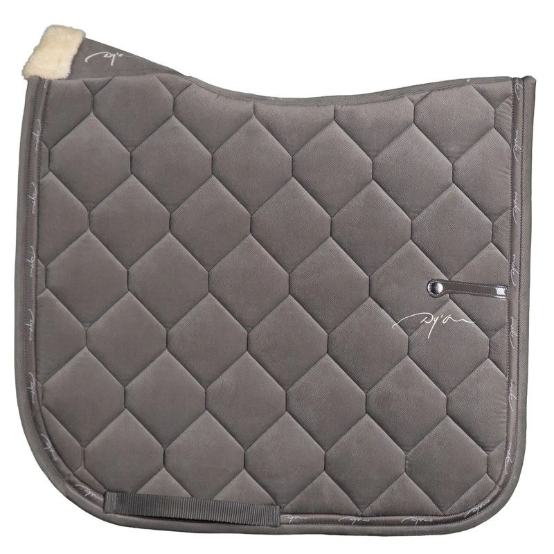 Dyon Corduroy Dressage Saddle Pad Grey 1 Dyon Corduroy Dressage Saddle Pad Grey