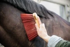 Grooming Deluxe Middle Brush Long Brown -Equestrian Supplies Store 11387