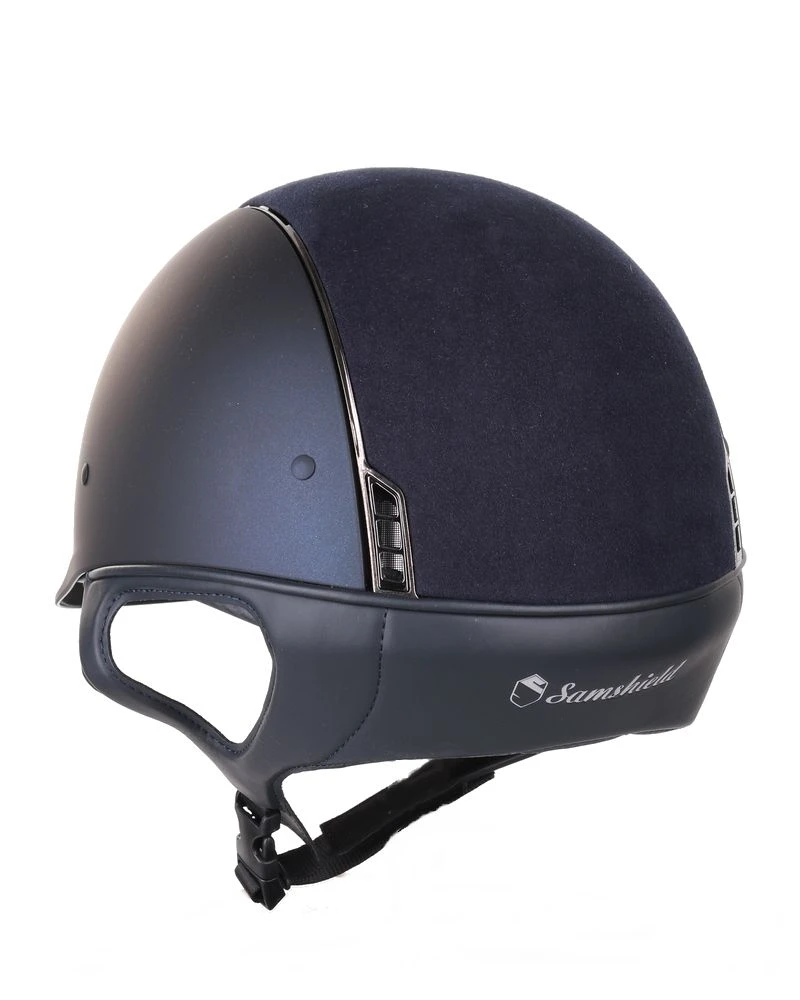 Samshield Shadowmatt Alcantara Top Riding Helmet Navy 4 Samshield Shadowmatt Alcantara Top Riding Helmet Navy - Image 4