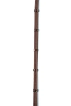 TRUST Maastricht Rubber Reins (13 Mm) Leather Stops Gold Buckles Brown -Equestrian Supplies Store 20202 4 30