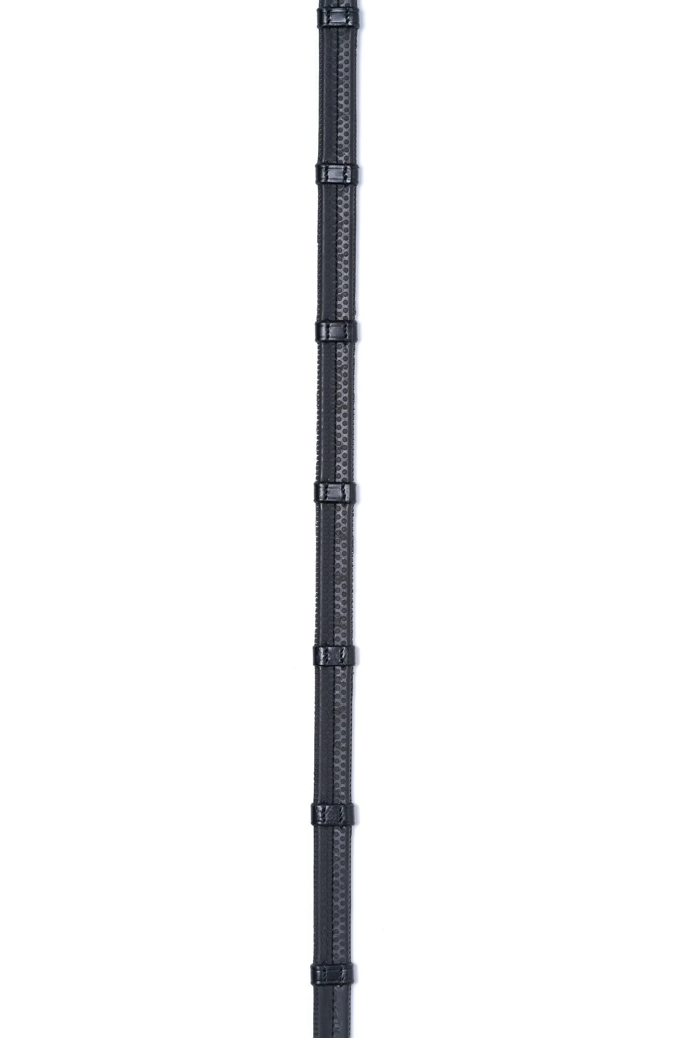 TRUST Maastricht Rubber Reins (13 Mm) Leather Stops Silver Buckles Black 3 TRUST Maastricht Rubber Reins (13 Mm) Leather Stops Silver Buckles Black - Image 3