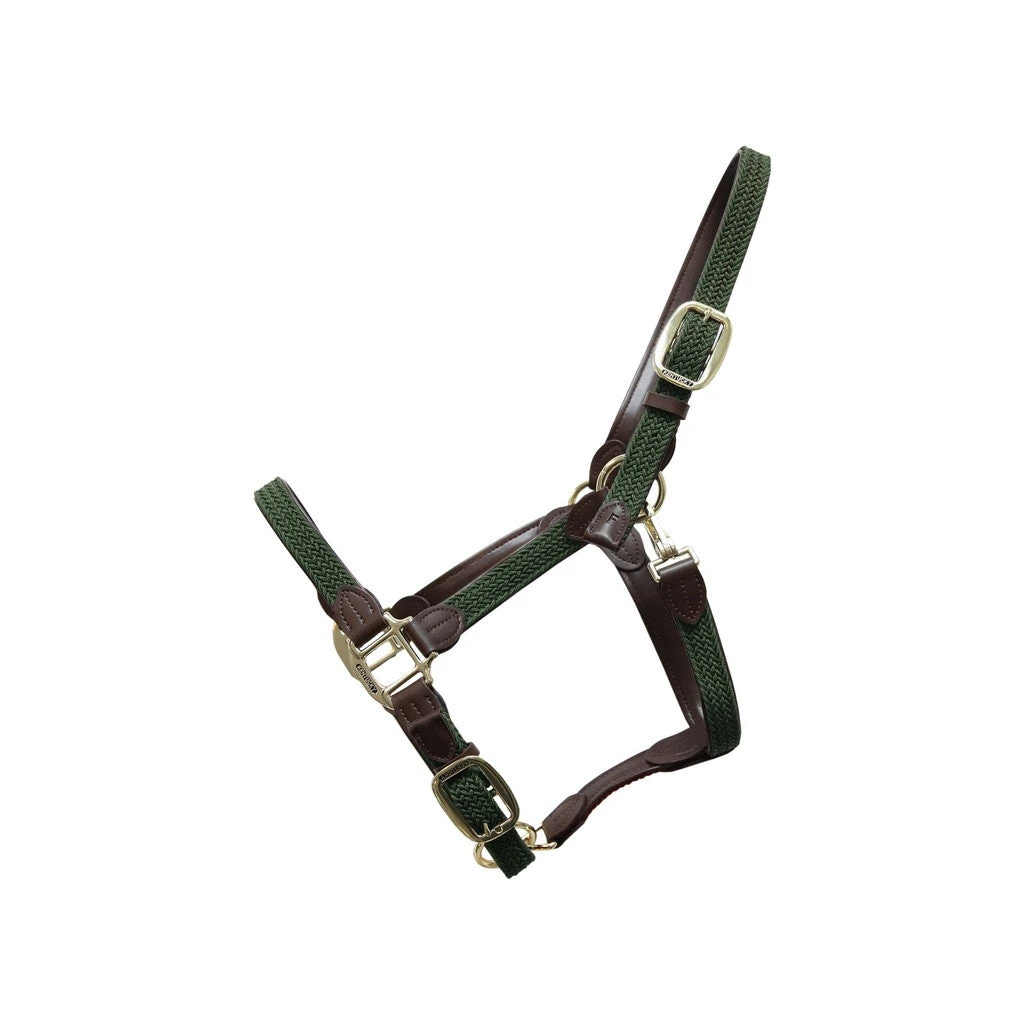 Kentucky Horsewear Plaited Nylon Halter Green 2 Kentucky Horsewear Plaited Nylon Halter Green - Image 2