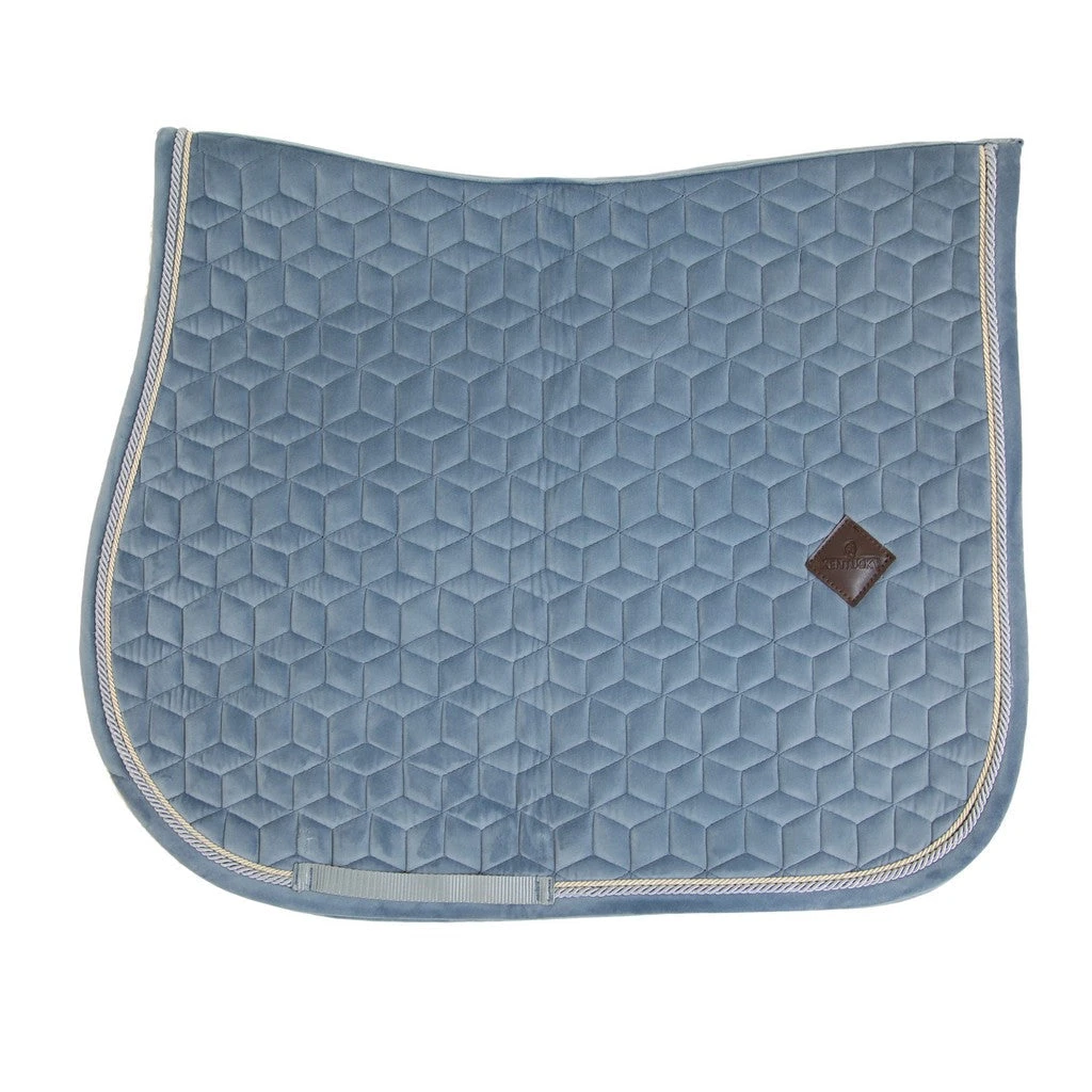 Kentucky Horsewear Saddle Pad Velvet Jumping Light Blue 1 Kentucky Horsewear Saddle Pad Velvet Jumping Light Blue