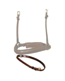 Dyon D Collection Flat Flash Noseband Strap Wide Brown