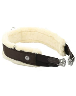 LJ Leathers Training Girth With Wool Brown