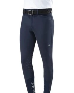 Eqode Riding Breeches Men Knee-grip Davis Navy