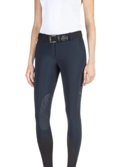 Equiline Riding Breeches Ladies Knee Grip Brendak Navy