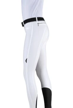 Equiline Riding Breeches Knee Grip Ash White -Equestrian Supplies Store 8685