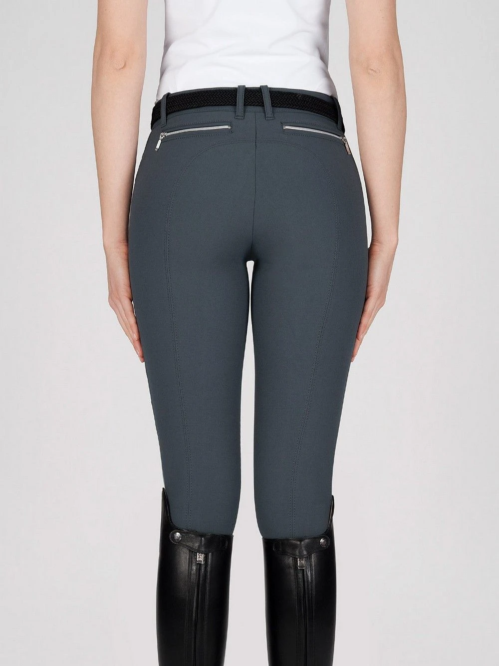 Equiline Riding Breeches Knee Grip Ash Grey 2 Equiline Riding Breeches Knee Grip Ash Grey - Image 2