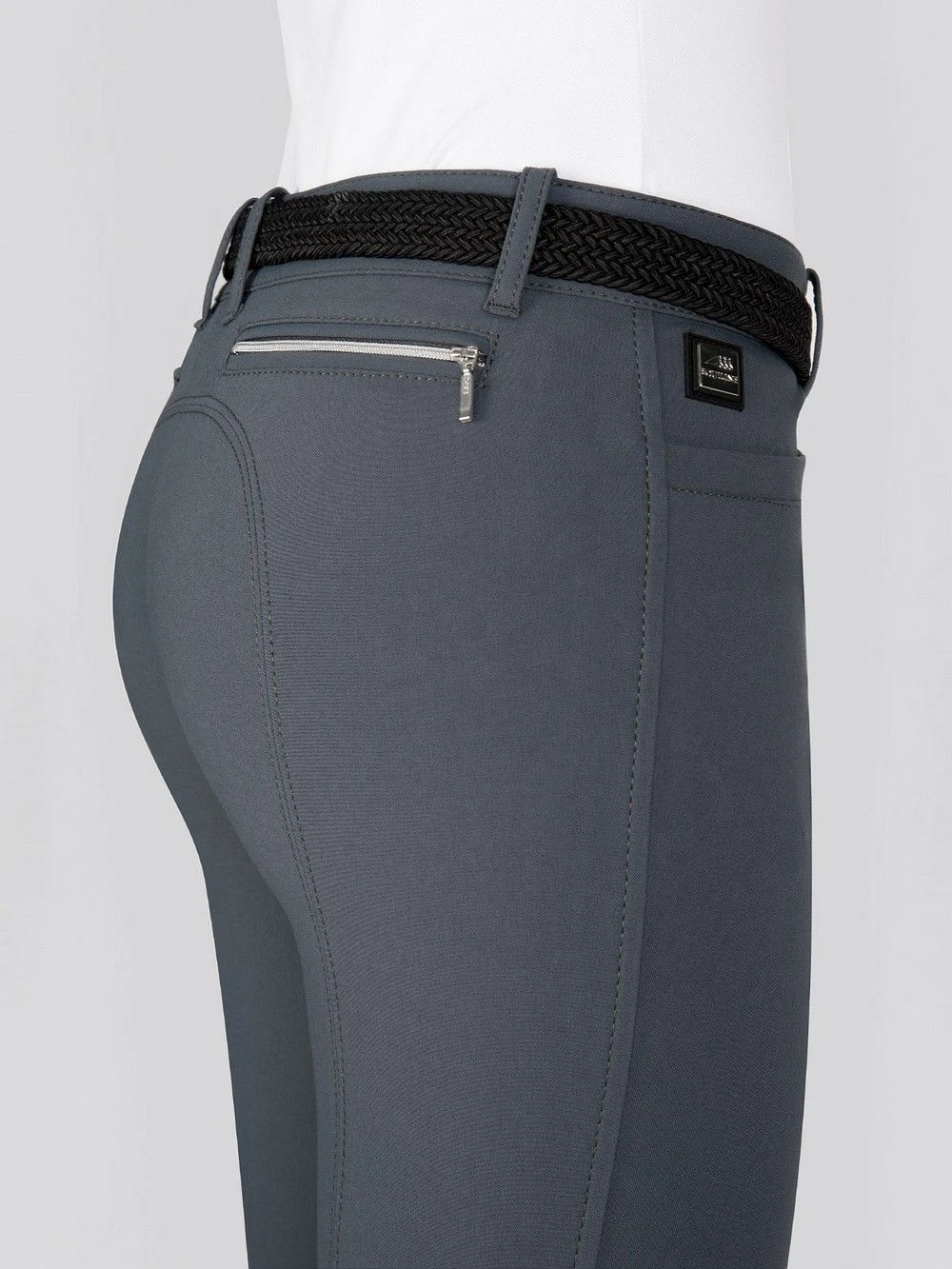 Equiline Riding Breeches Knee Grip Ash Grey 4 Equiline Riding Breeches Knee Grip Ash Grey - Image 4
