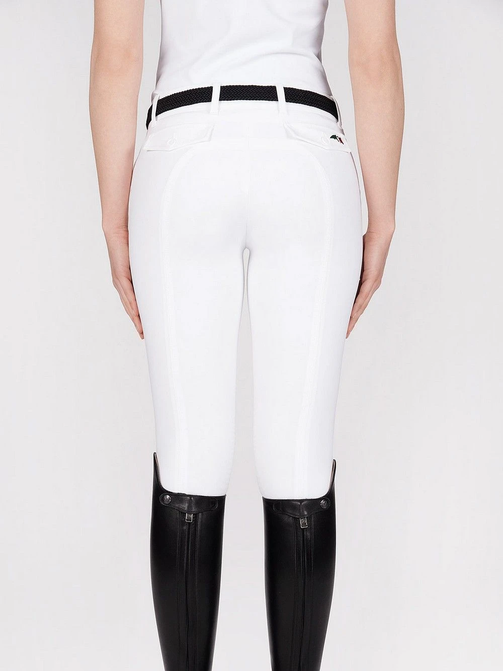 Equiline Riding Breeches Knee Grip Bice White 2 Equiline Riding Breeches Knee Grip Bice White - Image 2