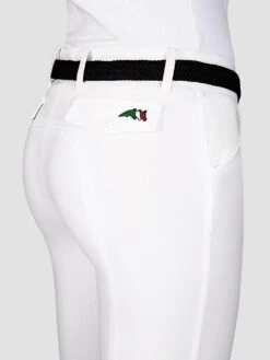 Equiline Riding Breeches Knee Grip Bice White 5 Equiline Riding Breeches Knee Grip Bice White -Equestrian Supplies Store 8707