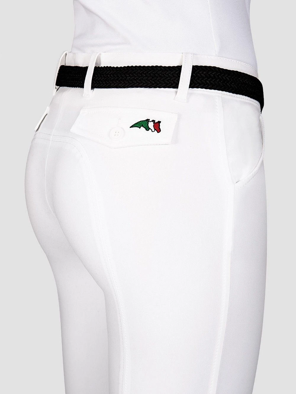 Equiline Riding Breeches Knee Grip Bice White 3 Equiline Riding Breeches Knee Grip Bice White - Image 3