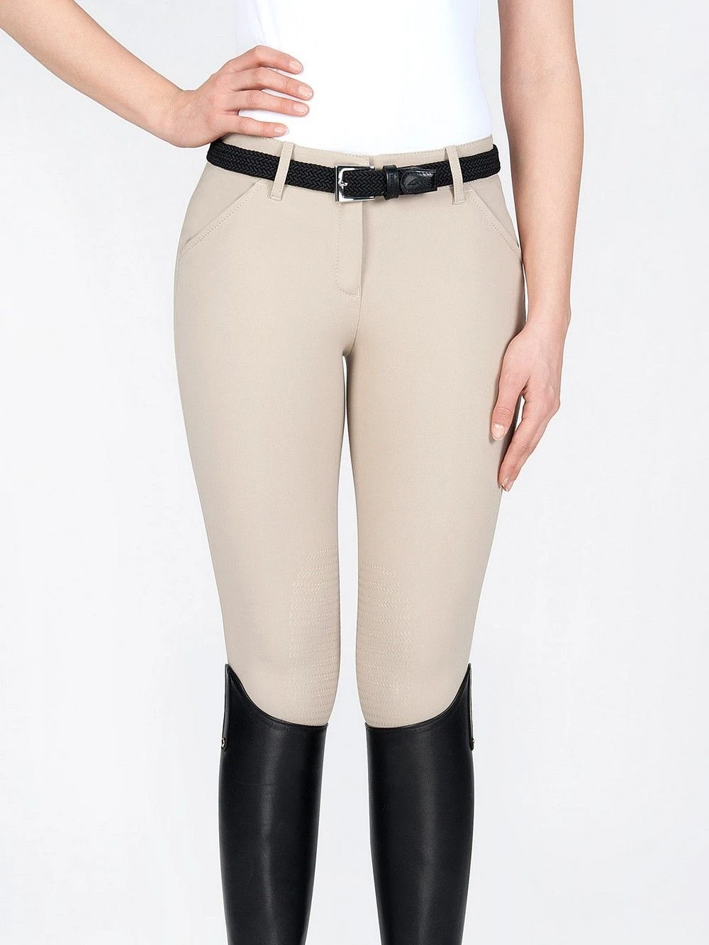 Equiline Riding Breeches Knee Grip Bice Beige 1 Equiline Riding Breeches Knee Grip Bice Beige