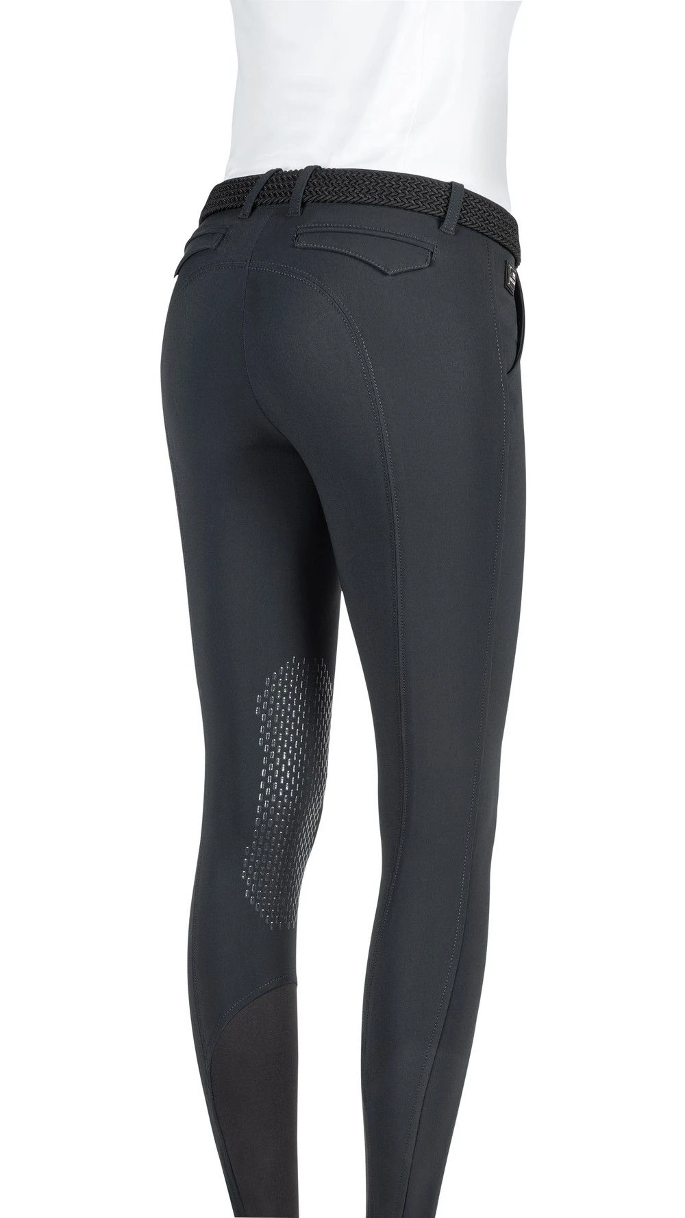 Equiline Riding Breeches Ladies Knee Grip Brendak Black 2 Equiline Riding Breeches Ladies Knee Grip Brendak Black - Image 2
