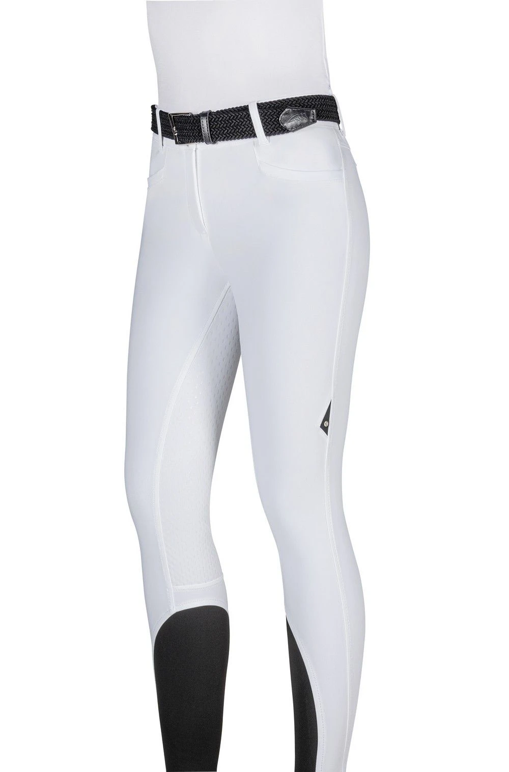 Equiline Riding Breeches Ladies Full Grip High Waist Adellek White 1 Equiline Riding Breeches Ladies Full Grip High Waist Adellek White