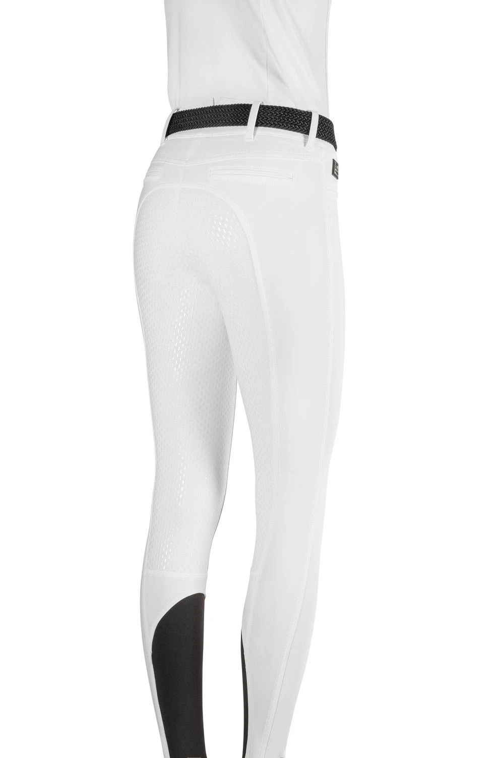 Equiline Riding Breeches Ladies Full Grip High Waist Adellek White 2 Equiline Riding Breeches Ladies Full Grip High Waist Adellek White - Image 2