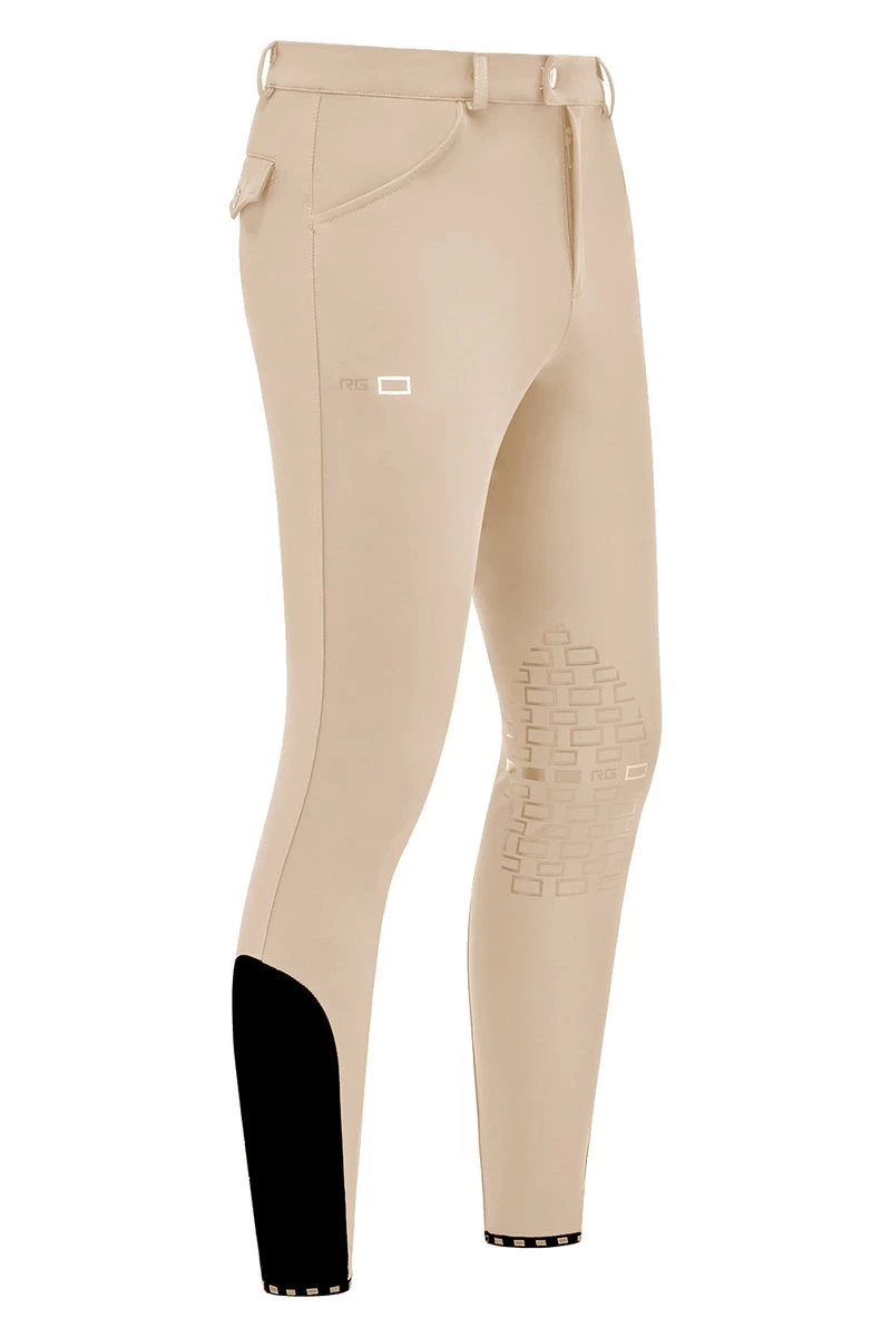 RG Riding Breeches Knee Grip Men Beige 2 RG Riding Breeches Knee Grip Men Beige - Image 2