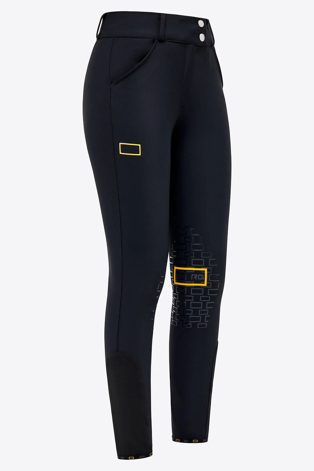 RG Riding Breeches Knee Grip Ladies With High Waist Black 1 RG Riding Breeches Knee Grip Ladies With High Waist Black
