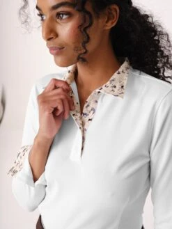 PS Of Sweden Competition Shirt Long Sleeves Ladies Heather White