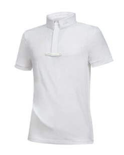 Equiline Competition Shirt Men Short Sleeves Celirac White