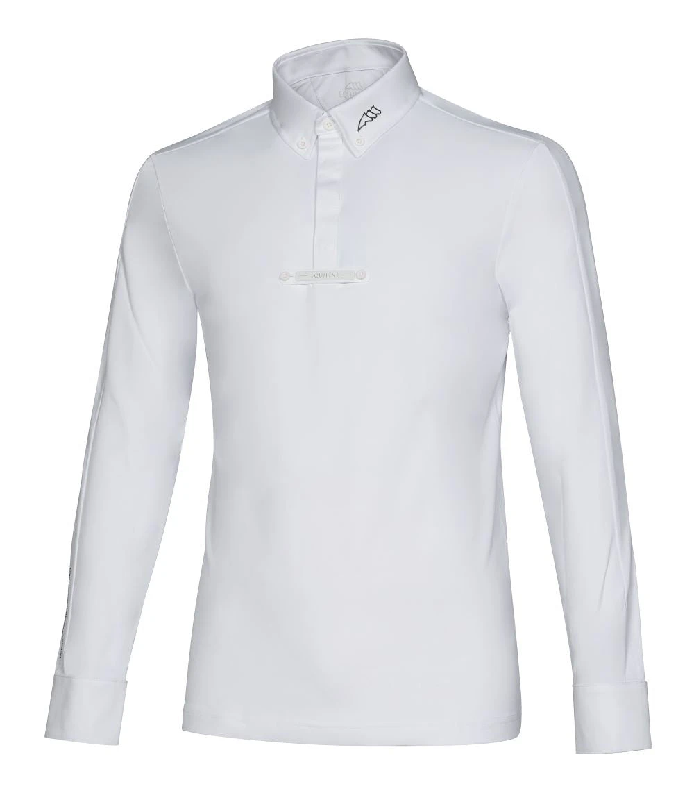 Equiline Competition Shirt Men Long Sleeves Cicec White 1 Equiline Competition Shirt Men Long Sleeves Cicec White