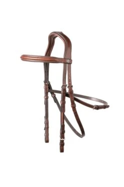 TRUST Bridle Hickstead Hackamore Bridle Silver Buckles Brown