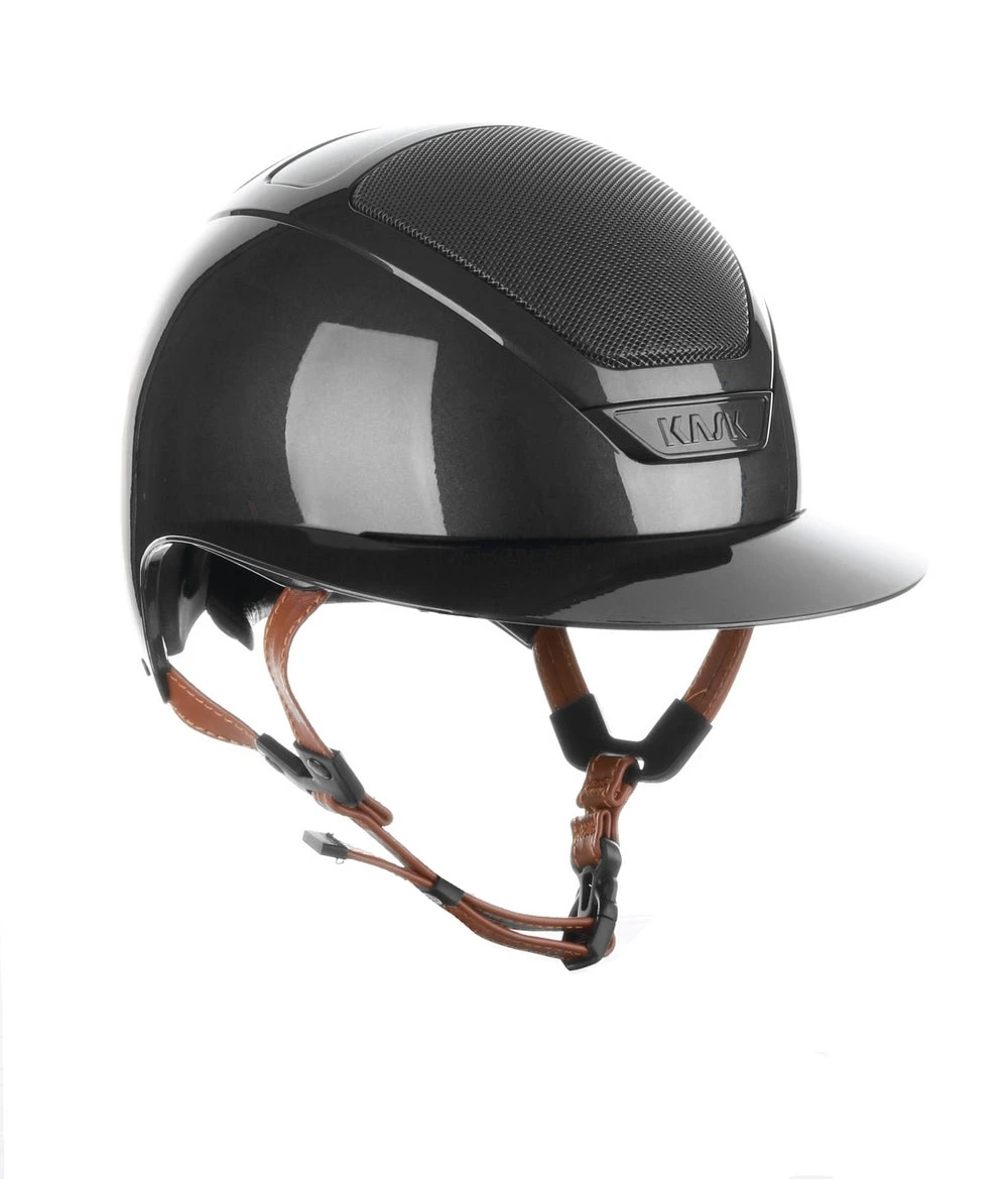 Kask Star Lady 2.0 Pure Shine Chrome Leather Light Brown Chinstrap Black 2 Kask Star Lady 2.0 Pure Shine Chrome Leather Light Brown Chinstrap Black - Image 2