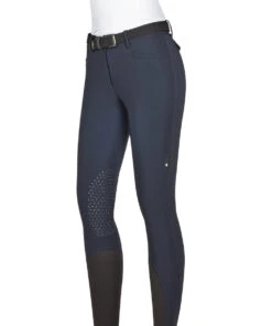 Equiline Riding Breeches Ladies Knee Grip Atirk Navy