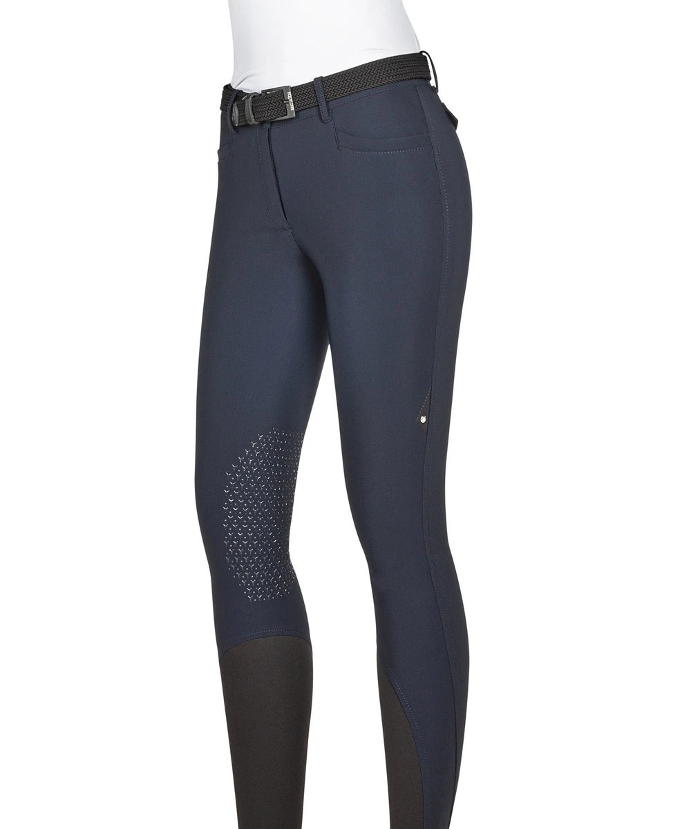 Equiline Riding Breeches Ladies Knee Grip Atirk Navy 1 Equiline Riding Breeches Ladies Knee Grip Atirk Navy
