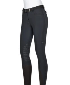 Equiline Riding Breeches Ladies Knee Grip Atirk Black