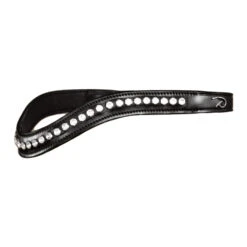 Dyon New English White Swarovski V-Shaped Browband Black
