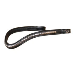 Dyon New English Silver Clincher V-Shaped Browband Black