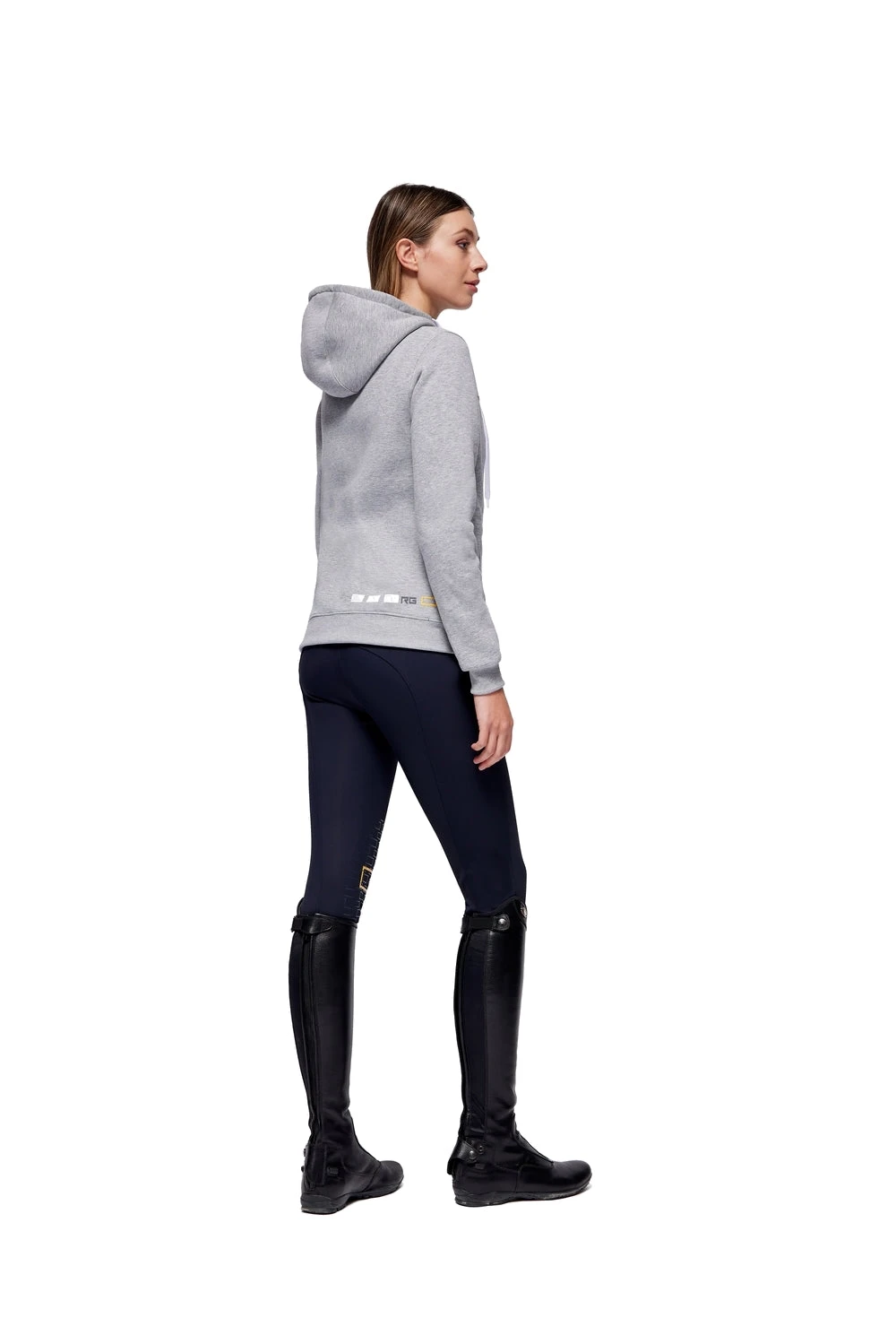 RG Cotton Hooded Zip Sweatshirt Ladies Grey 3 RG Cotton Hooded Zip Sweatshirt Ladies Grey - Image 3