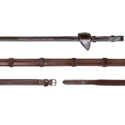 Dyon US Collection 1/2 Rubber Reins 13mm With 7 Leather Loops Brown