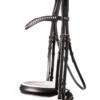 TRUST Wellington Double Bridle White Padded Black