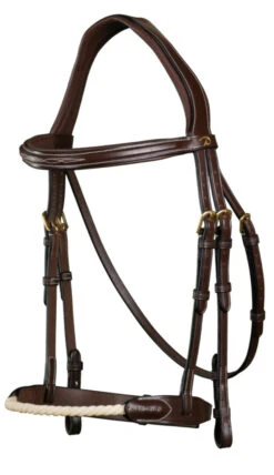 Dyon D Collection Rope Noseband Bridle Brown