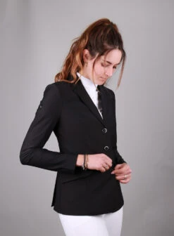 Samshield Competition Jacket Ladies Florida Crystal Fabric Black Tone On Tone -Equestrian Supplies Store floridahrc1