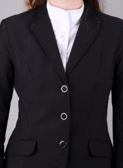 Samshield Competition Jacket Ladies Florida Crystal Fabric Black Tone On Tone -Equestrian Supplies Store floridahrc2