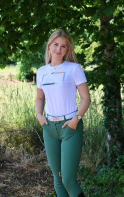 RG T-shirt Mesh Short Sleeves Ladies White