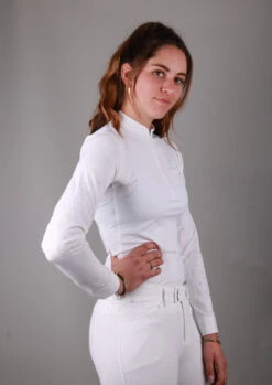 Samshield Long Sleeve Competition Shirt Ladies Louison White -Equestrian Supplies Store louisonhrc2